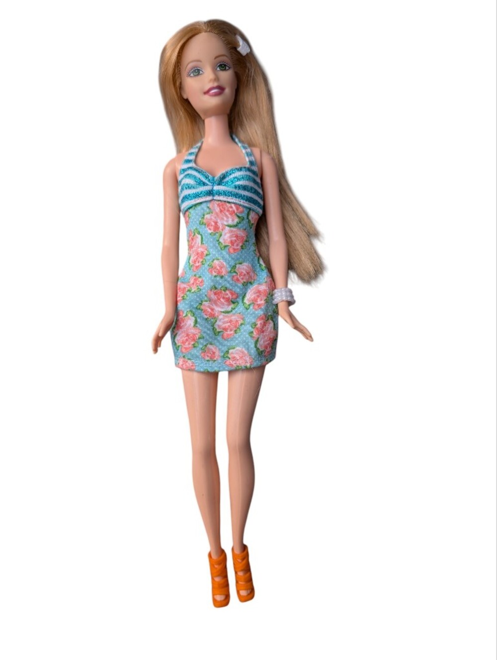 2 For $20 🩷 Vintage 90s Barbie W/ Teal Floral Outfit Y2k Barbie Doll